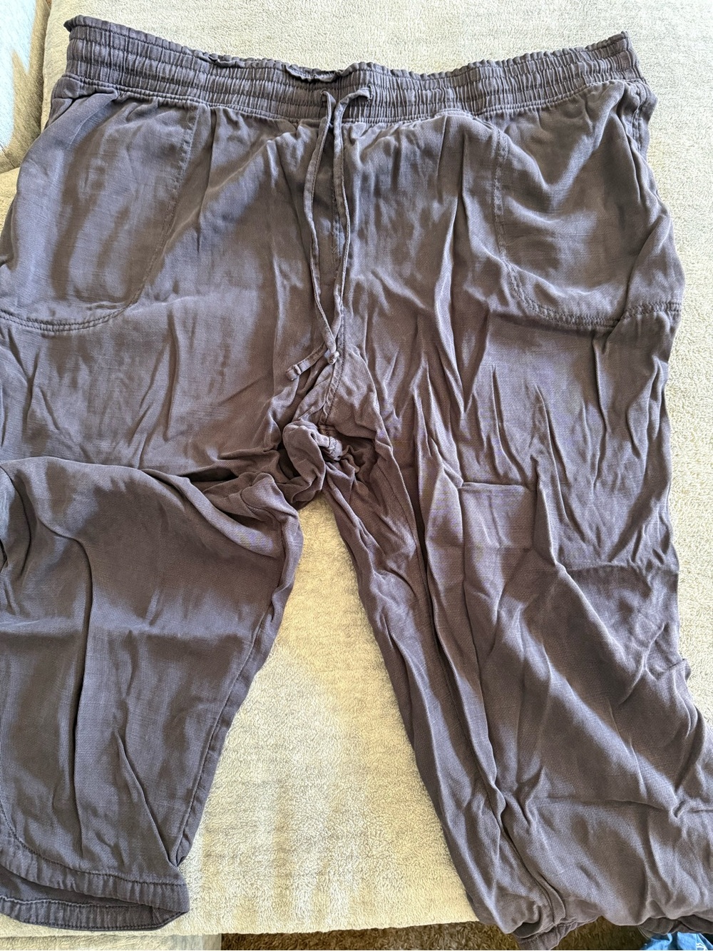 Sonoma Wide Leg Drawstring Pants in Charcoal